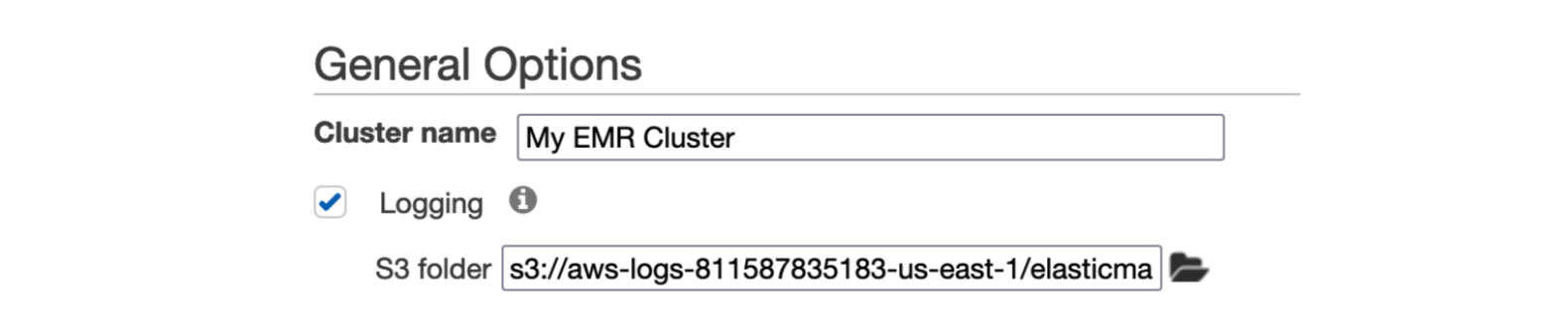 Amazon EMR - Archiving cluster logs to S3
