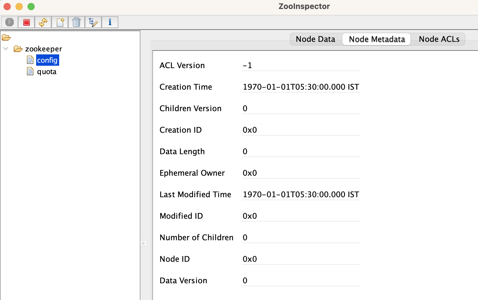 ZooInspector Tool: Shows ZooKeeper instance